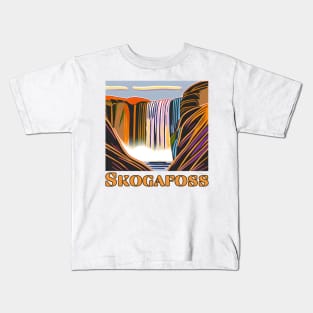 Skogafoss Waterfall Kids T-Shirt